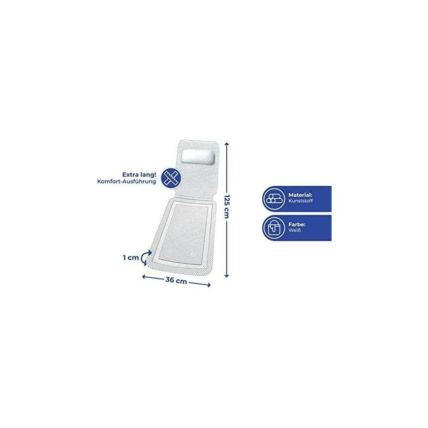 Maximex Comfortable bath mat, suction pad, 125 x 36 cm – 2