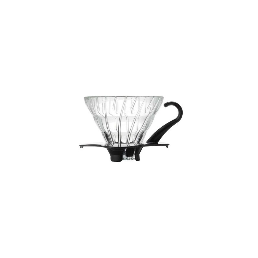 Hario V60 Glass Drip 01 - Juodas, with scoop – 2