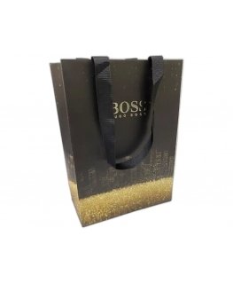 Hugo Boss, Boss, GWP kartoninis krepšys, juodas, 25 x 18 x 9 cm vyrams
