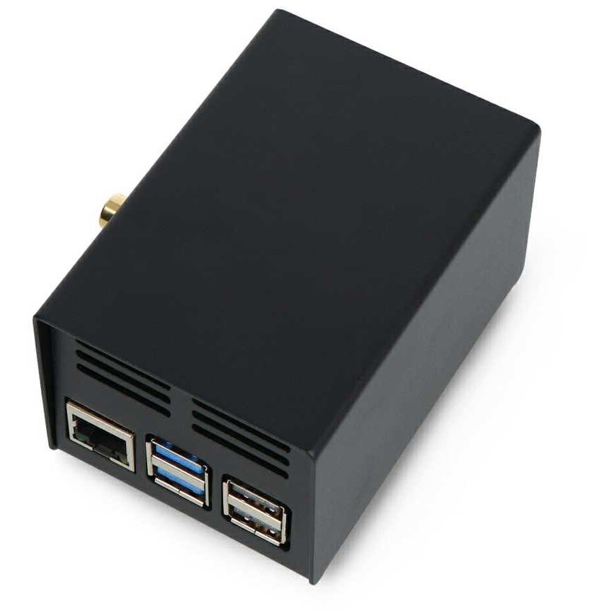 Case for HiFiBerry and Raspberry Pi 5 - steel - black