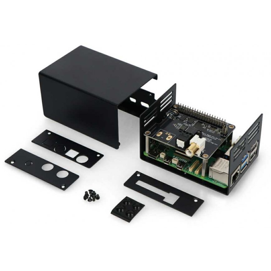 Case for HiFiBerry and Raspberry Pi 5 - steel - black – 3
