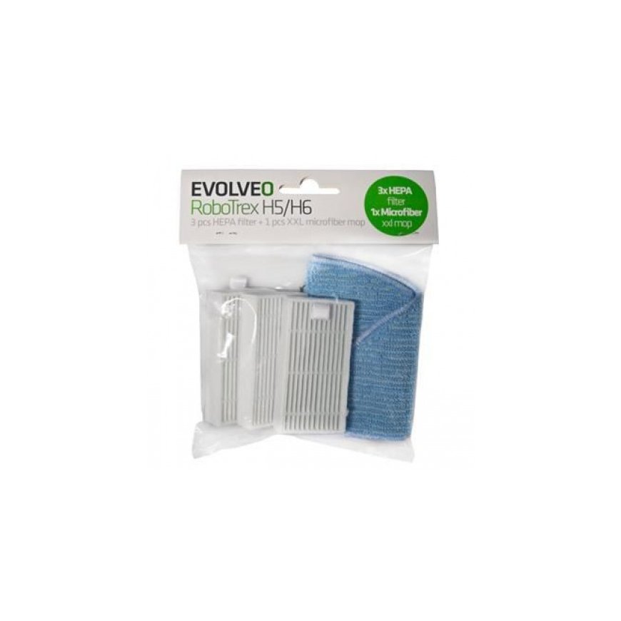 EVOLVEO RoboTrex H5, H6, tarvikkeet (3 kpl HEPA-suodatin + 1 kpl XXL mikrokuituliina) – 2