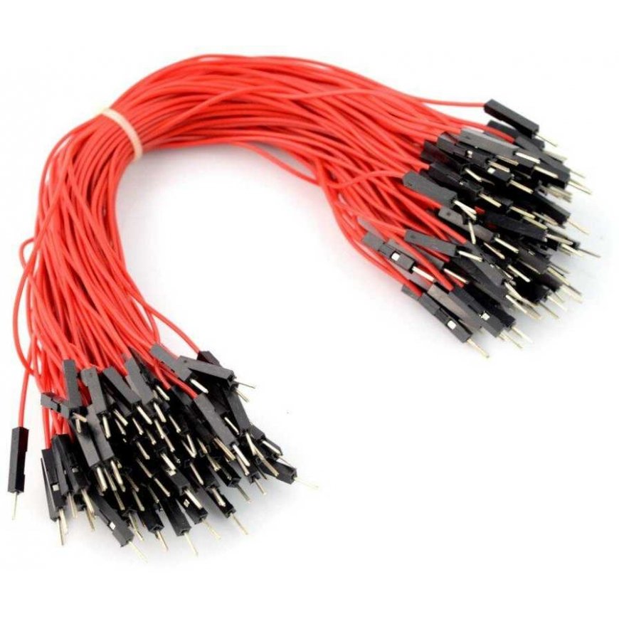 Oem Liitäntäkaapelit - uros - 20cm punainen - 100kpl