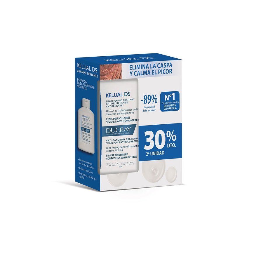Ducray KELUAL DS hilseenestohoito Shampoo duo 2 x 100 ml