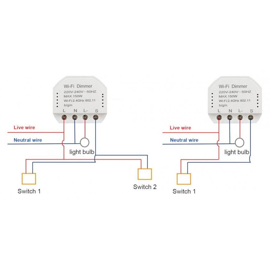 Apšvietimo valdiklio modulis Tuya Dimmer WiFi 230V – 4