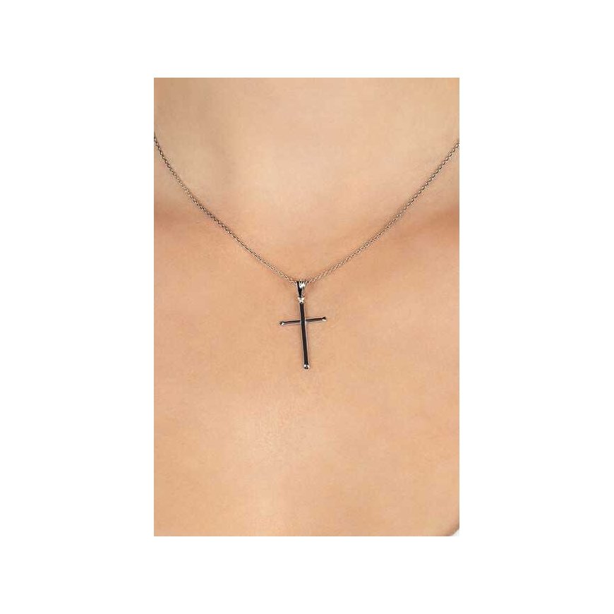 Brilio Silver ajaton hopeinen ristiriipus PT41W