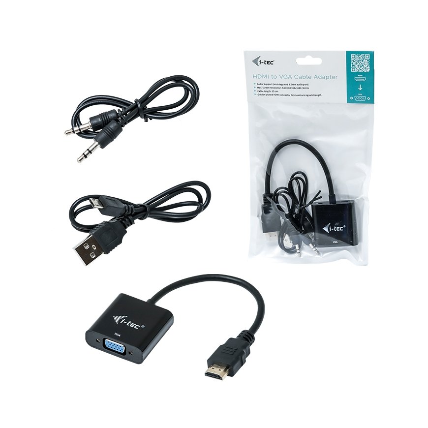 i-tec HDMI2VGAADA videokaapeli-adapteri 0,15 m HDMI VGA musta – 4