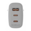 Celly UPTC1USB2USBC65 mobiilseadme laadija Nutitelefon, Tahvel, Telefon Valge USB Hoonesisene