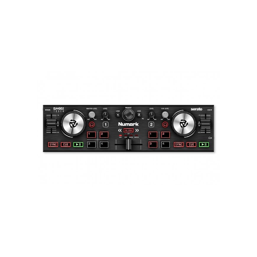 Numark DJ2GO2 Touch 2 kanavaa musta