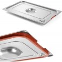GN Profi Line with container lid with silicone seal and cutout for GN1/3 handles 325x176mm steel - Hendi 804339