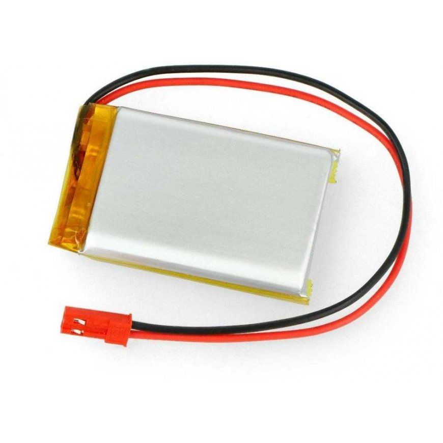 Akyga Li-Pol battery 1500mAh 1S 3.7V - JST-BEC connector + socket - 50x34x8mm