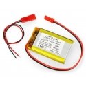 Akyga Li-Pol battery 1500mAh 1S 3.7V - JST-BEC connector + socket - 50x34x8mm