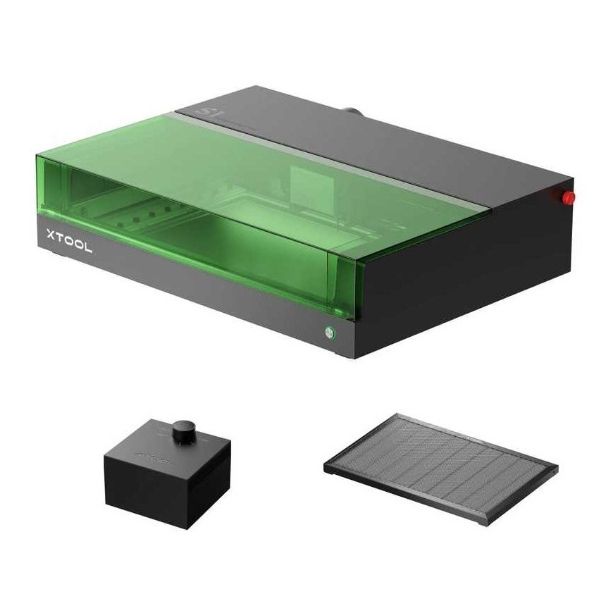 xTool S1 - 20W - laserleikkaus- ja kaiverruskone Deluxe setti – 2