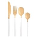 AltomDesign "Noble Gold White" cutlery set 24 pieces - for 6 persons, Gold / White color AltomDesign "Noble Gold White" cutlery set 24 pieces - for 6 persons, Gold / White color