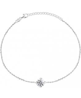 Brilio Silver Elegant silver bracelet with zircon BRC23W