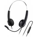 Genius HS-220U AI headphones, in-ear microphone, wired black, 2.0, lockable, USB - C Genius HS-220U AI headphones, in-ear microphone, wired black, 2.0, lockable, USB - C