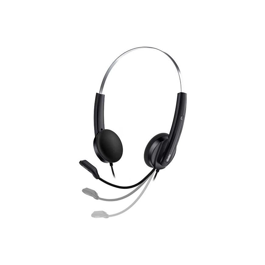 Genius HS-220U AI headphones, in-ear microphone, wired black, 2.0, lockable, USB - C – 3