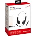 Genius HS-220U AI kuulokkeet, in-ear mikrofoni, langallinen musta, 2.0, lukittava, USB - C Genius HS-220U AI kuulokkeet, in-ear mikrofoni, langallinen musta, 2.0, lukittava, USB - C