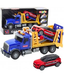 Lean Toys Suuri kuljetustraktori perävaunulla, valoilla ja äänillä
