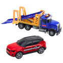Lean Toys Large Transporter Tractor with Trailer, Lights and Sounds