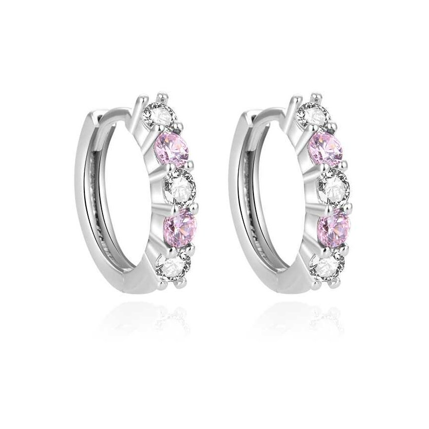 Beneto Timeless circle earrings with zircons AGUC1536