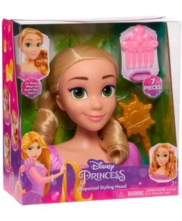 justplay Doll hair combing and styling head Disney Princess Rapunzel Tangled + accessories
