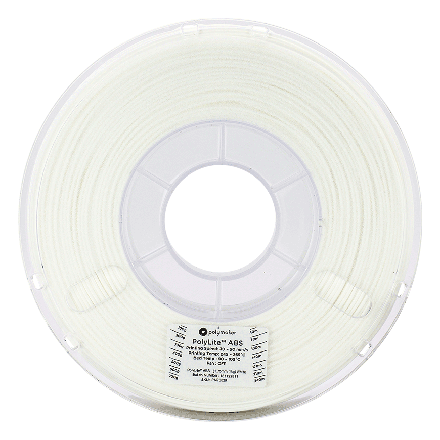 Polymaker PolyLite ABS - 1kg - 1,75mm - Valkoinen – 2