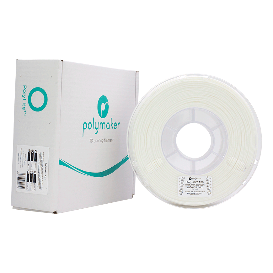 Polymaker PolyLite ABS - 1kg - 1,75mm - Valkoinen – 3