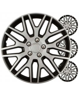 Versaco Car hubs 4pcs. dakar set black silver 17 inch color box