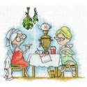 Beldizart Cross stitch kit "Grandma's Bathhouse" SANB-22 Beldizart Cross stitch kit "Grandma's Bathhouse" SANB-22
