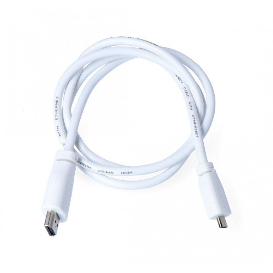 Raspberry MicroHDMI - HDMI-kaapeli 2m Valkoinen – 2