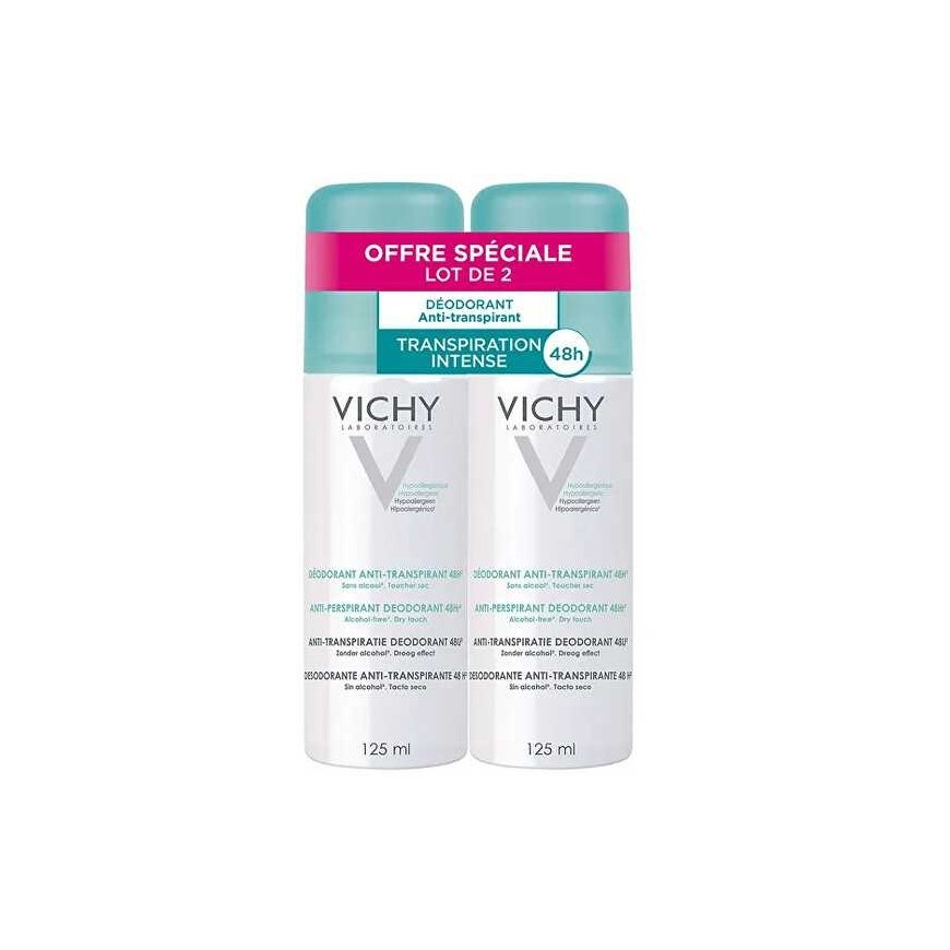 Vichy Purškiamas antiperspirantinis rinkinys 2 x 125 ml