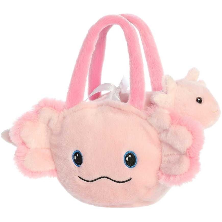 FANCY PALS AURORA Axolotl in a handbag, 20 cm – 2