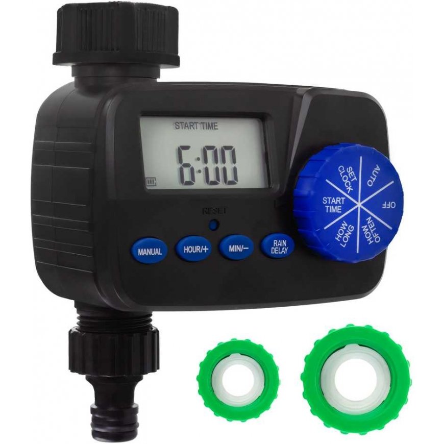 GreenBlue electronic irrigation controller, programmer, 2x1.5V AA power supply, GB390