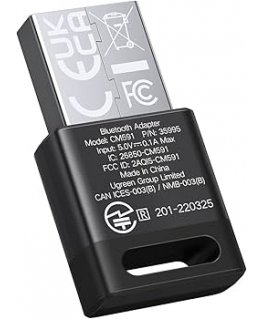 Ugreen CM591 USB-A Bluetooth 5.3 Adapter - Black
