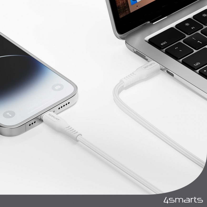 4smarts 465592 lightning cable 1.5 m Silver, White – 3