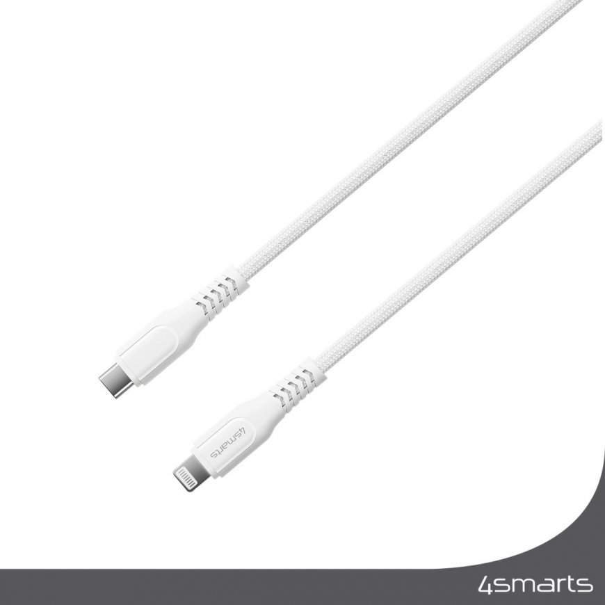 4smarts 465592 lightning kabelis 1,5 m Sudrabs, Balts – 5