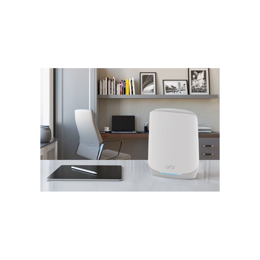 NETGEAR Orbi RBK763S Трехдиапазонный (2,4 ГГц/5Ггц/5ГГц) Wi-Fi 6 (802.11ax) Белый 7 Внутренний – 2