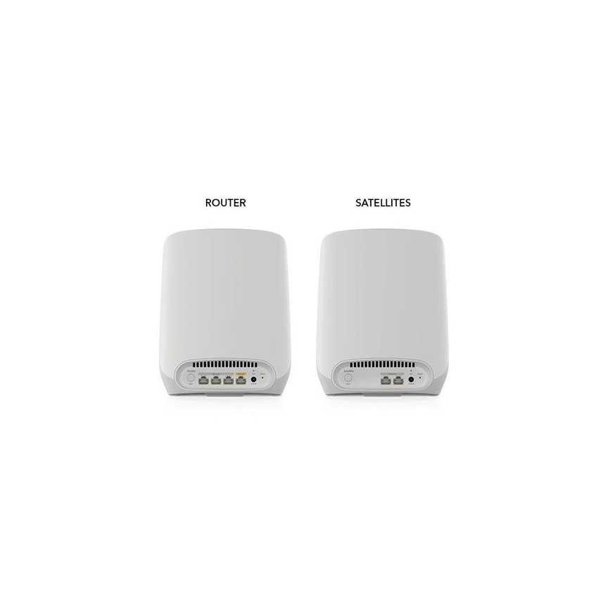 NETGEAR Orbi RBK763S Kolmikaista (2,4 GHz/5 GHz/5 GHz) Wi-Fi 6 (802.11ax) Valkoinen 7 Sisäinen – 3