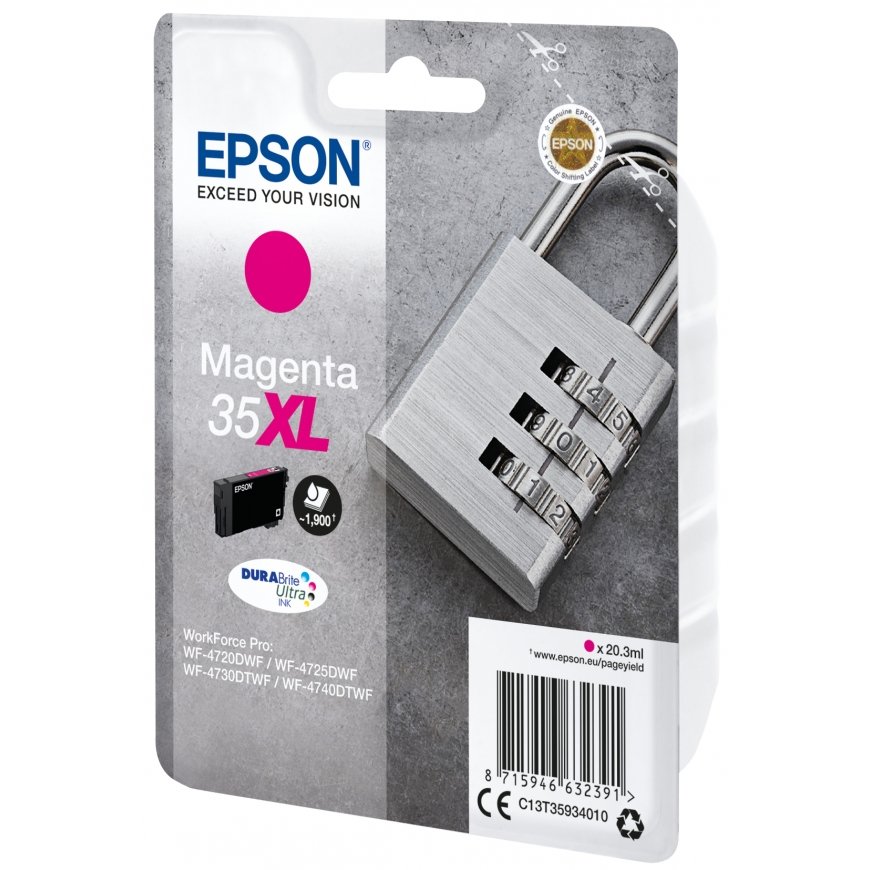 Epson Padlock C13T35934010 tintes kārtridžs 1 pcs Oriģināls Augsta (XL) produktivitāte Fuksīns – 2