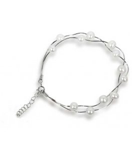 Jwl Luxury Pearls Delicate bracelet, genuine white pearls JL0174