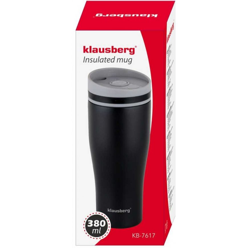 LÄMPÖMUKI 380ml CLICK CLACK KLAUSBERG KB-7618, HARMAA – 3