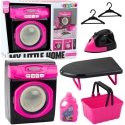 Lean Toys Home Appliances Set Interactive Washing Machine Sounds Accessories Black and Pink Lean Toys Home Appliances Set Interactive Washing Machine Sounds Accessories Black and Pink