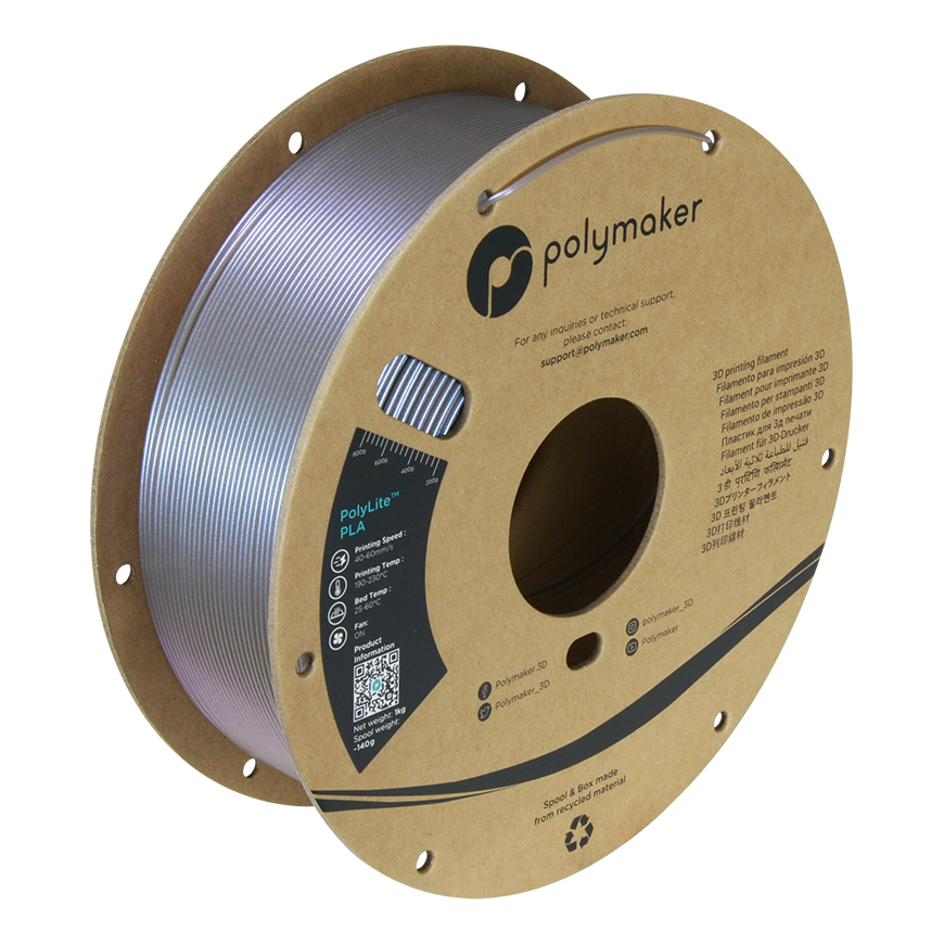 Polymaker PolyLite PLA Starlight - 1kg - 1,75mm - Mercury – 3