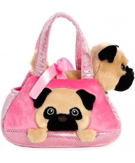 Aurora Fancy Pal Pug soft plush toy 21cm