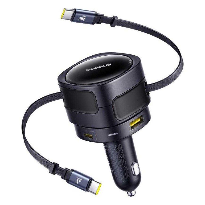 Baseus PD car charger 2x USB port 90W, black
