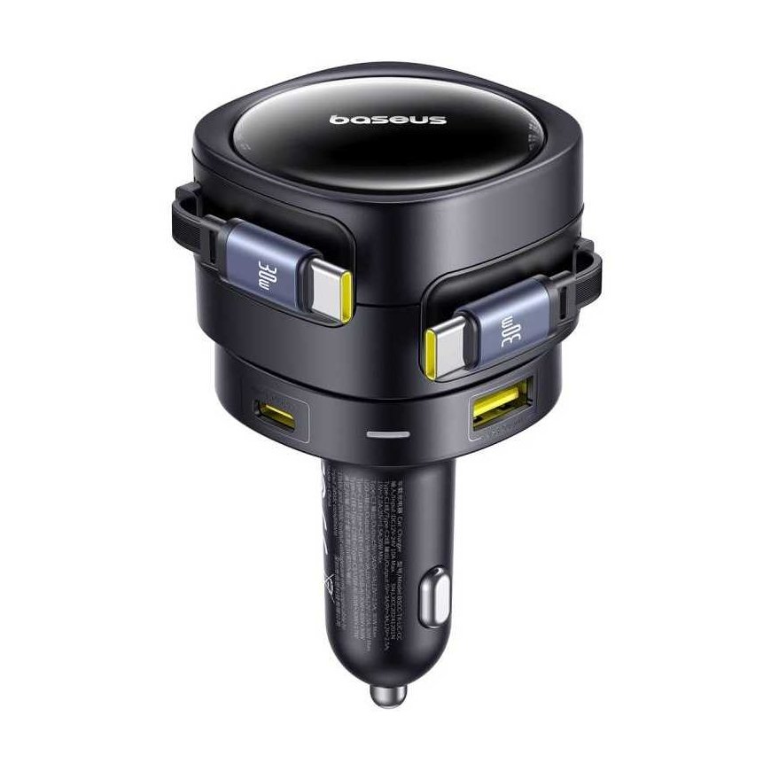Baseus PD car charger 2x USB port 90W, black – 2