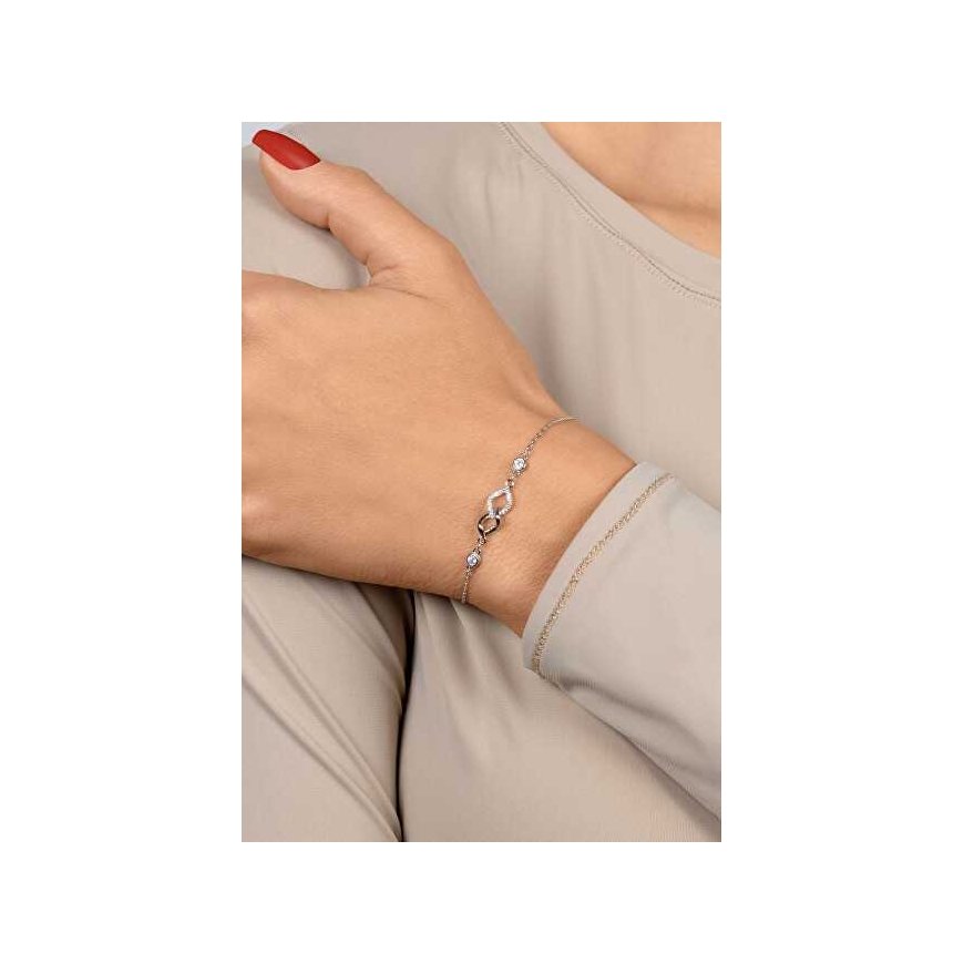 Brilio Silver Elegantti hopeinen rannekoru zirkoneilla BRC157W – 2