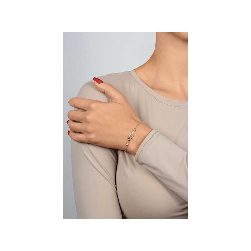 Brilio Silver Elegantti hopeinen rannekoru zirkoneilla BRC157W – 3