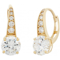 JVD gold-plated earrings with clear zircons SVLE0974XH2GO00 JVD gold-plated earrings with clear zircons SVLE0974XH2GO00